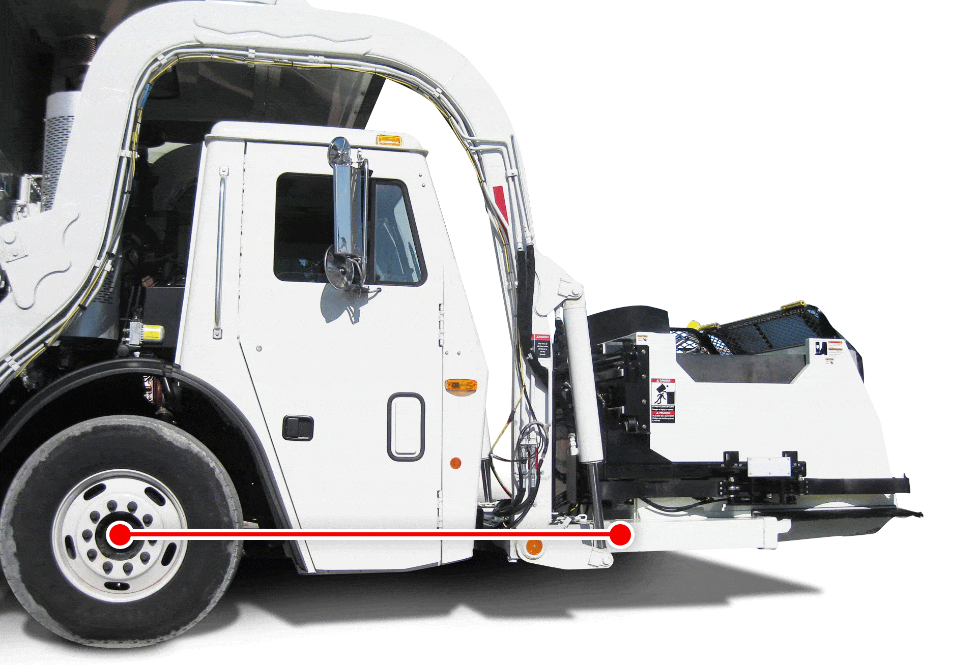 Front Load Garbage Truck Wheelbase