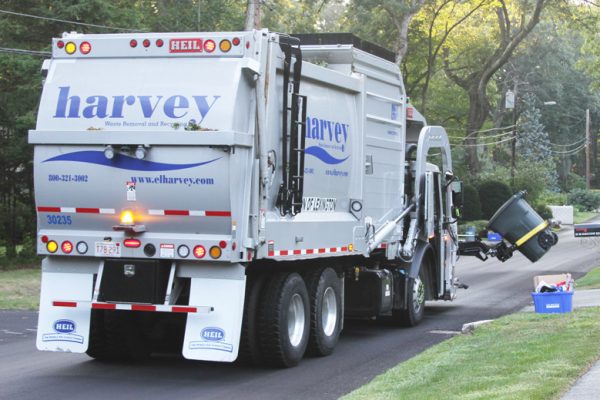 Front Load Curotto Can Garbage Truck In Action