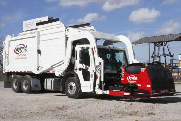Curotto Can on Ryland Front Load Garbage Truck