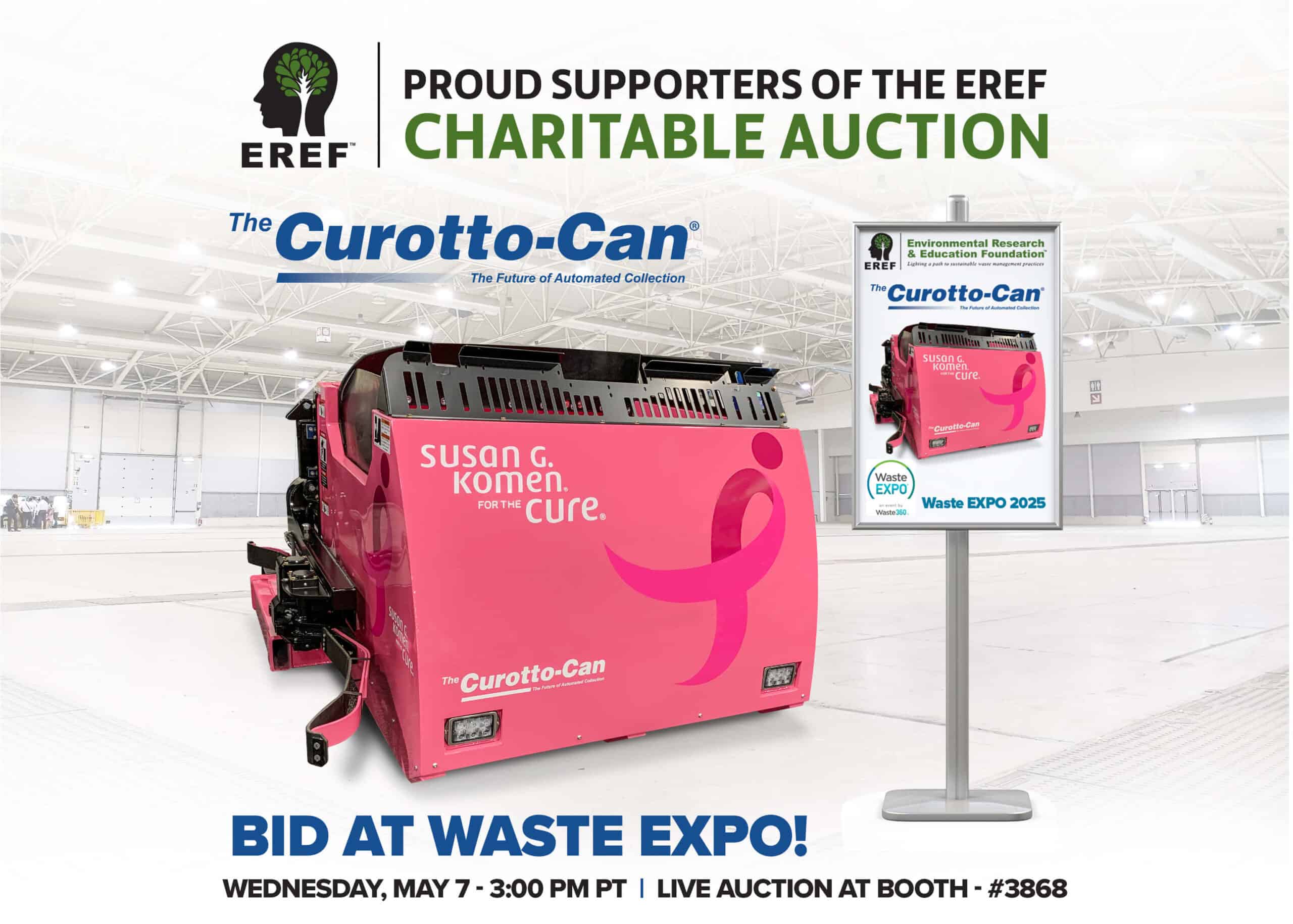 Curotto-Can Donates Automated Carry Can To EREF Charitable Auction At Waste Expo